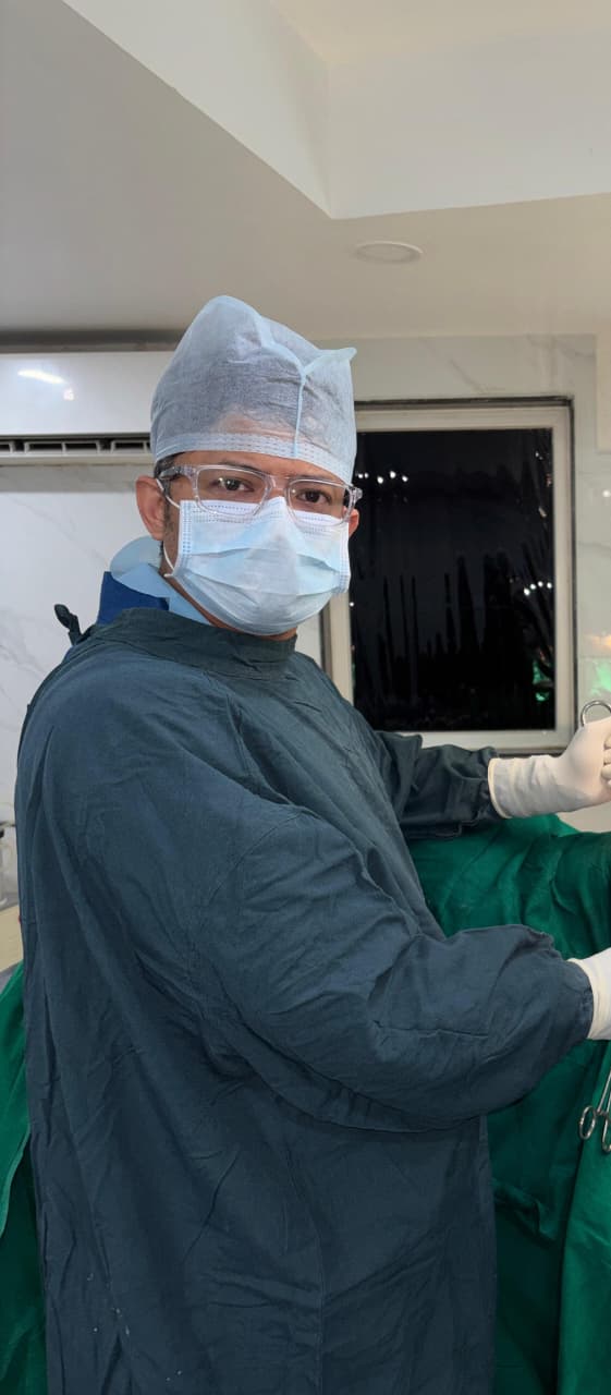 Dr Rupjyoti Gogoi prepared for orthopaedic surgery